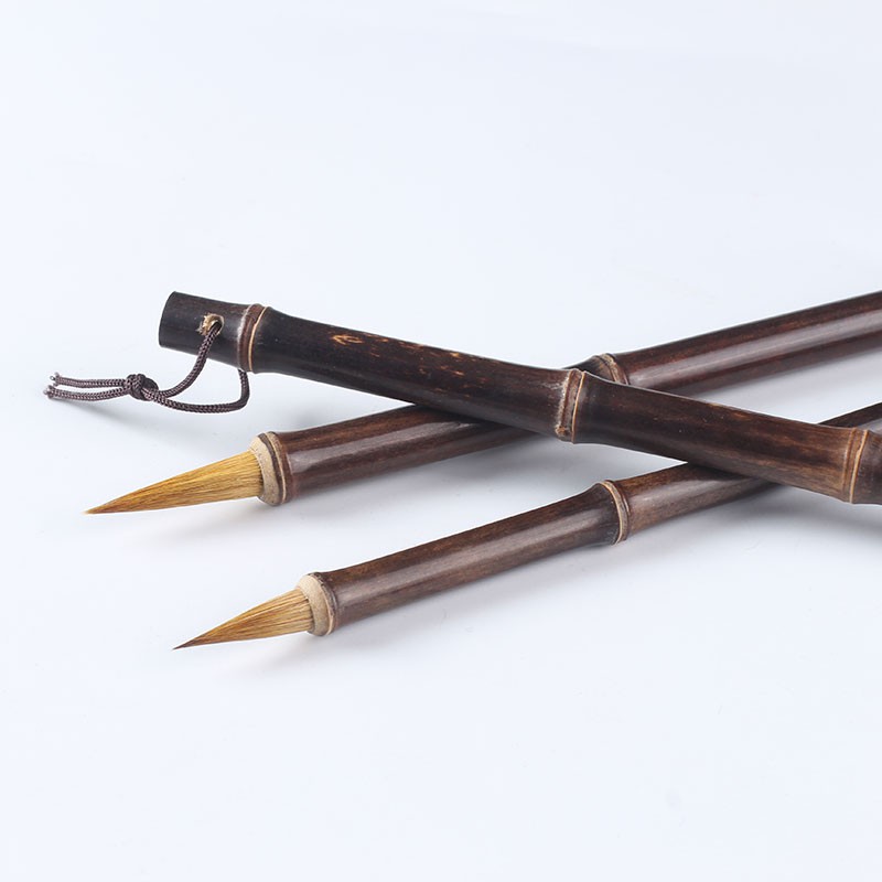 天然紫竹狼兼毫毛笔适合楷书兼毫小号一支中楷