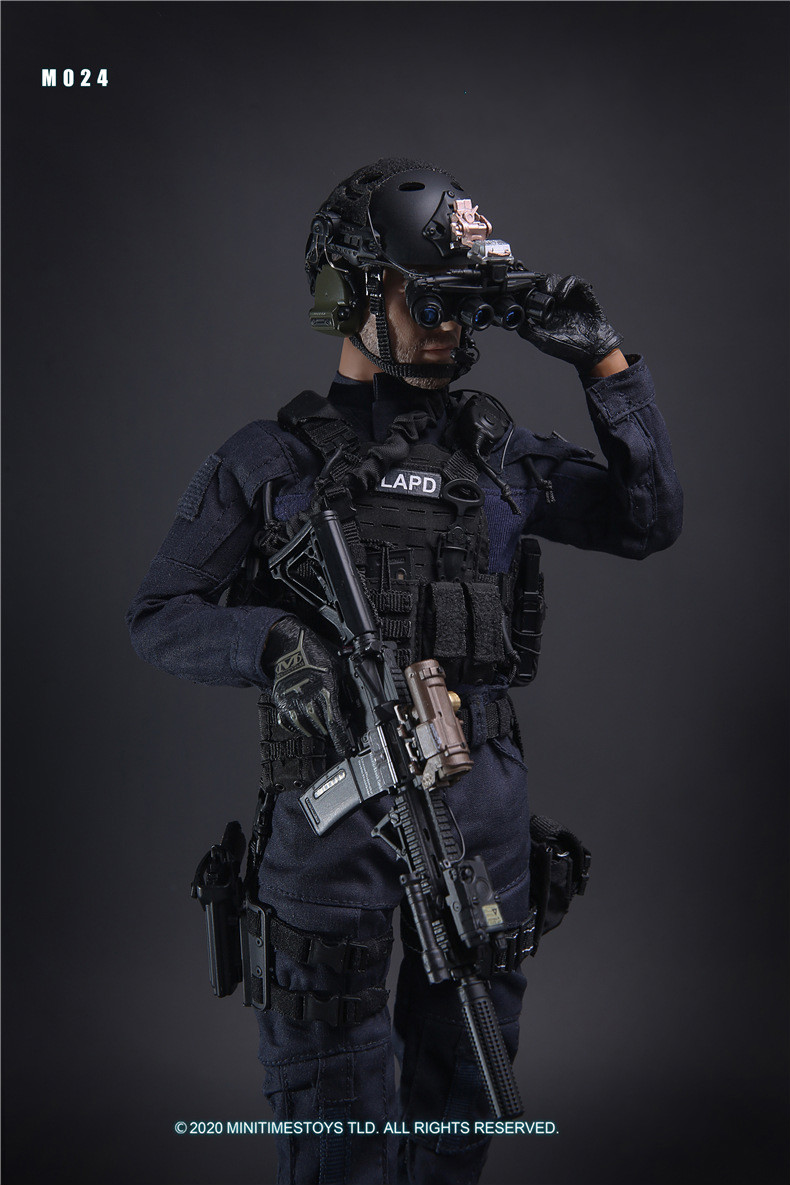 军人反恐特警察1/6现代兵人模型关节可动人偶玩具 海豹队长 k9夜跳 带