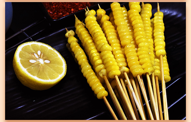 甜糯玉米粒小串铁板油炸烧烤食材素食网红小串串商用半成品默认4