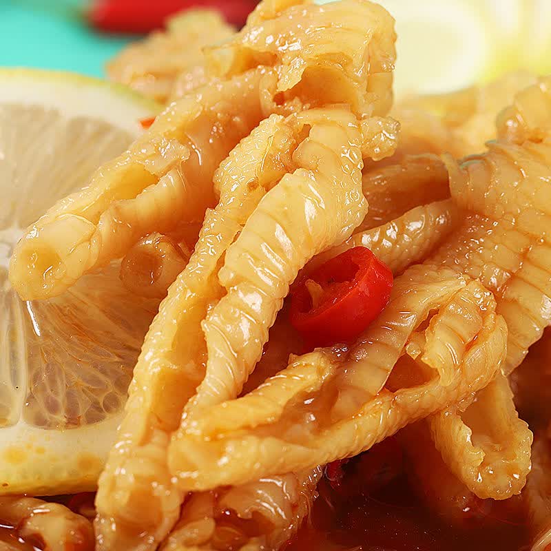 酸辣无骨鸡爪盒装网红泡椒柠檬凤爪脱骨卤味熟食零食小吃罐装香辣500