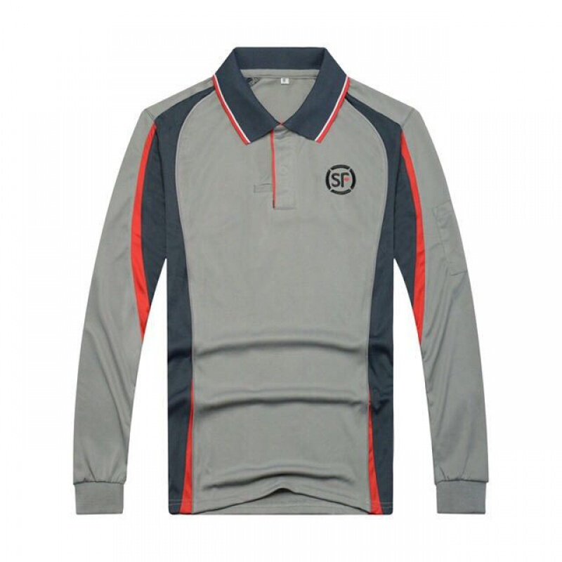 柚斯顺丰工作服春冬长袖t恤快递员派件员长袖翻领顺丰速递工装 长袖