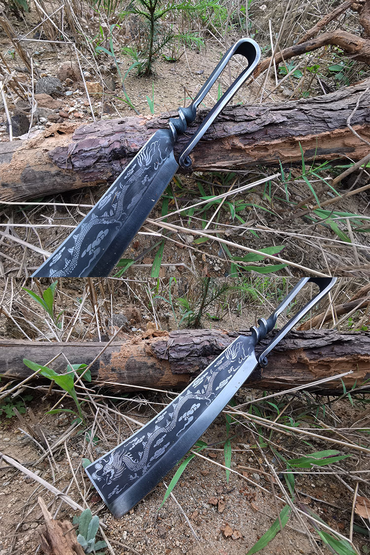 砍柴刀大号龙泉柴刀一体高锰钢锻打防身短刀户外野营纯钢劈柴刀冷浩驰