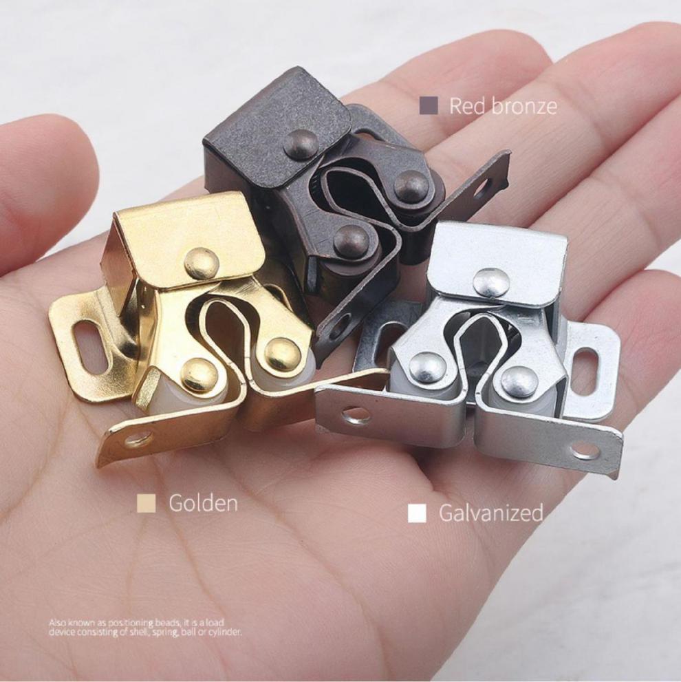 不锈钢卡式碰珠五金用门配件门夹扣衣柜门卡扣门碰柜吸小磁吸碰珠白锌