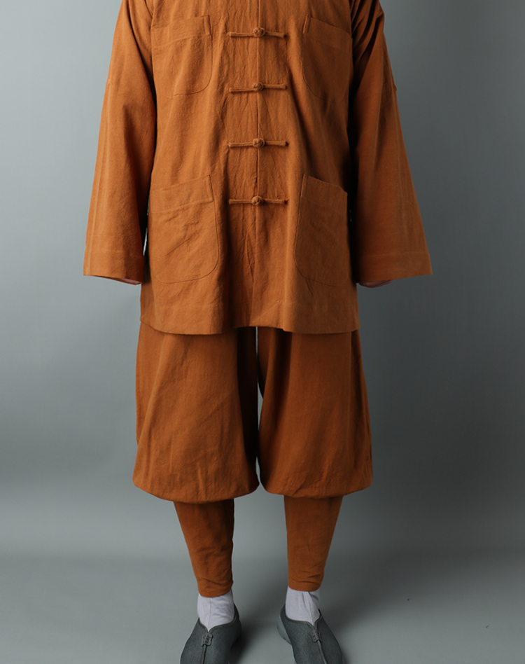 出家人和尚衣服免绑腿僧服短褂和尚服春秋套装裤子僧人男佛衣小褂浅