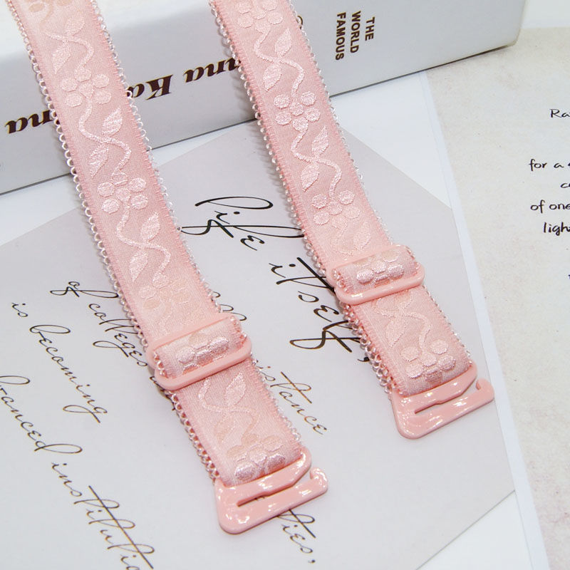 内衣带子内衣肩带弹力文胸带防滑带子胸罩替换肩带w纯色18cm黑色1对