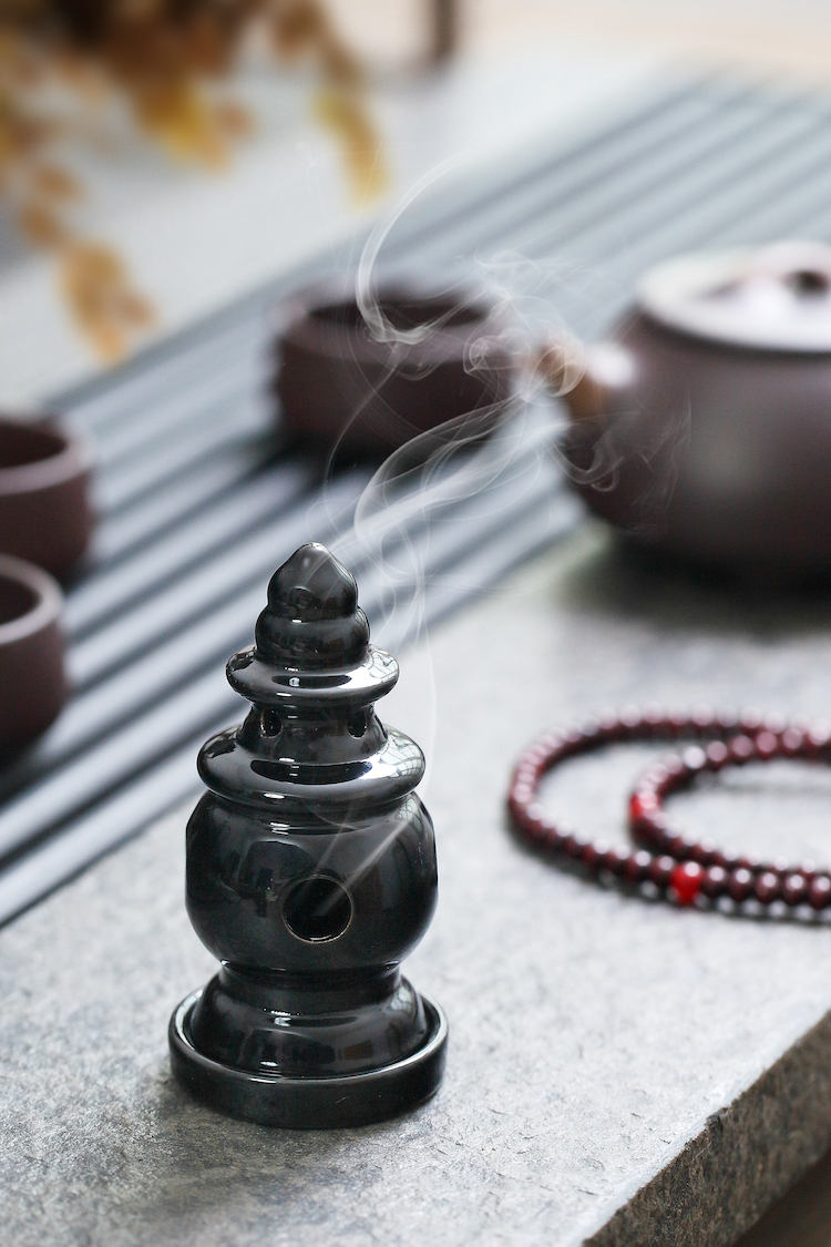 茶具茶桌香插抖音同款迷你小香炉袖珍香薫炉三潭印月陶瓷家用茶盘摆件