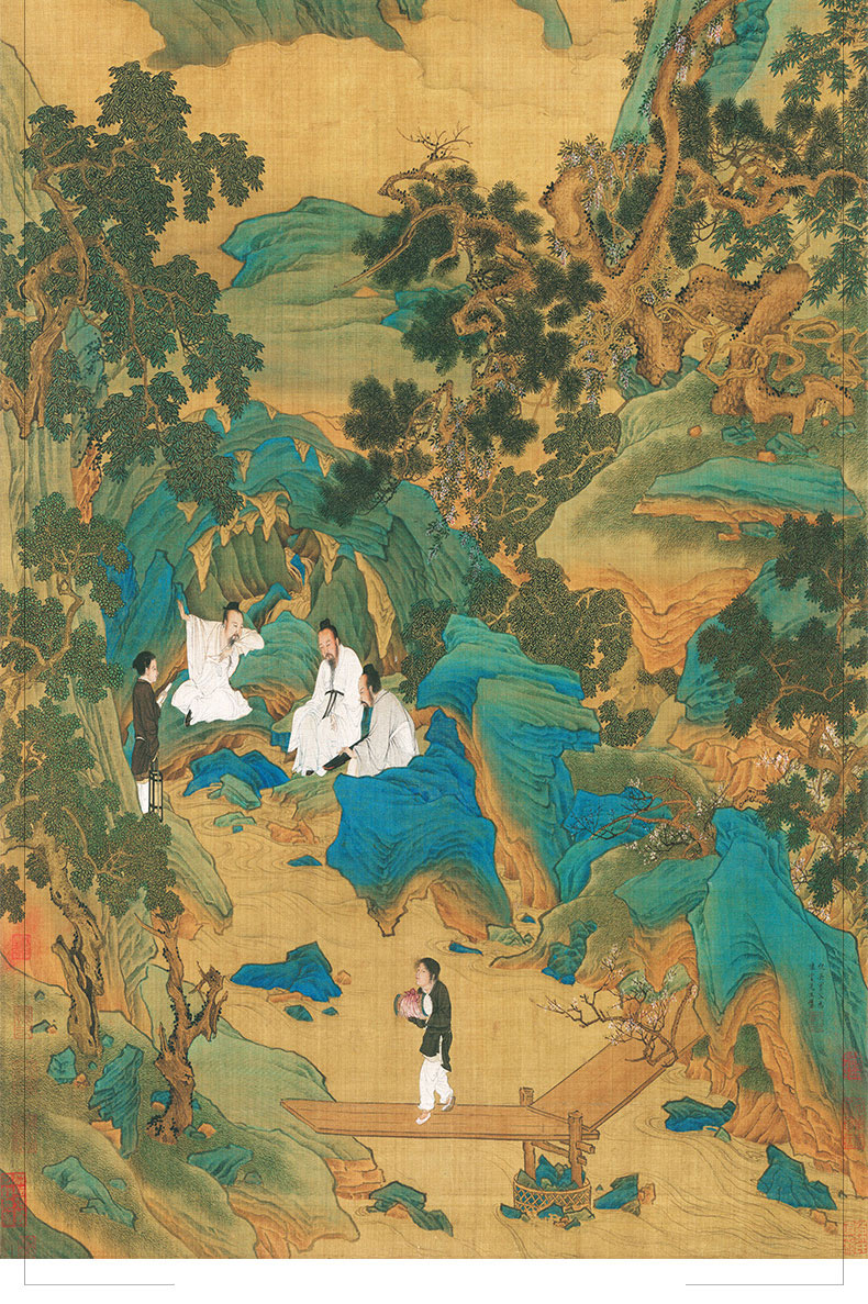 c款《桃源仙境图》仇英 40*120【带框尺寸】 红木色【图片 价格 品牌