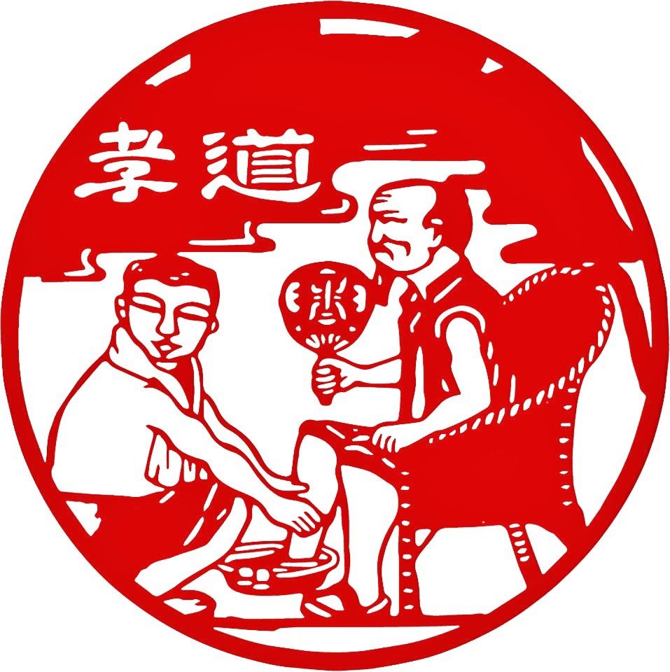 传统文化剪纸勤俭节约粮食中华传统美德文明教育孝道父母手工刻纸