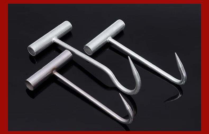 商用杀猪t型弯钩牛羊猪肉钩子拉货不锈钢勾子丁字钩铁屠宰抓肉钩17长