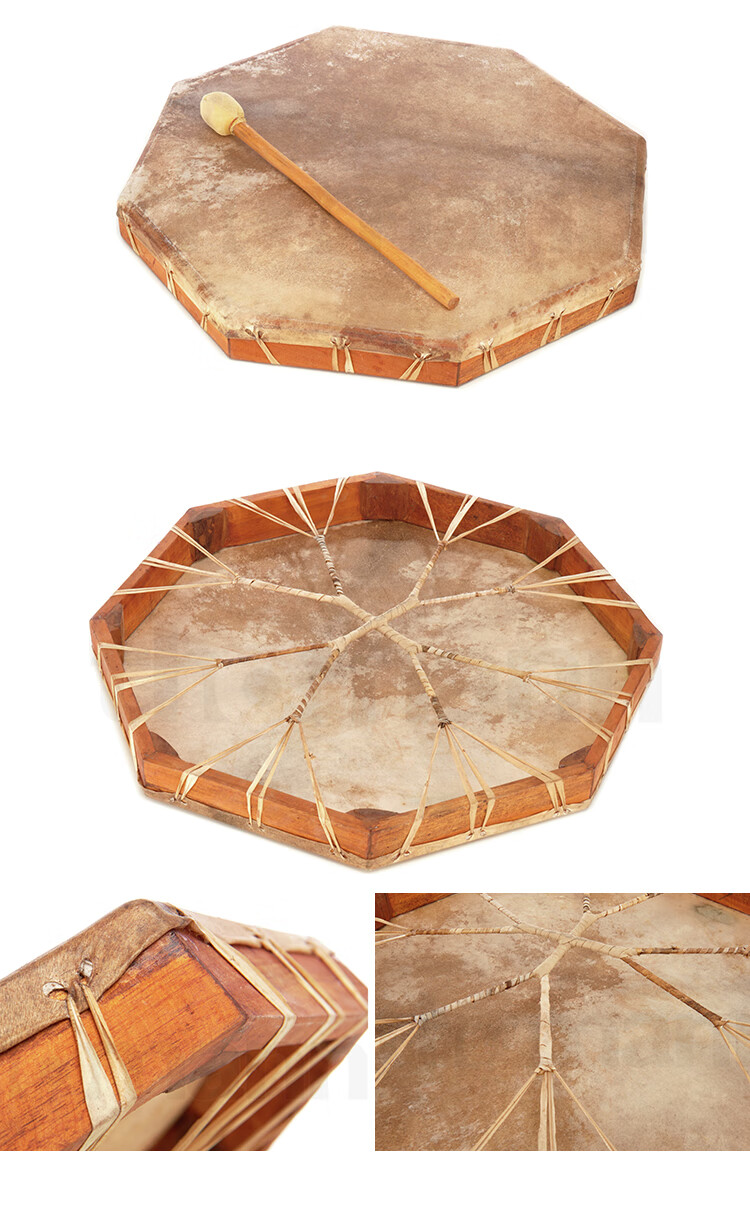 印第安鼓德国德瑞印第安鼓terre框鼓羊皮兽皮鼓音乐理疗shaman手鼓