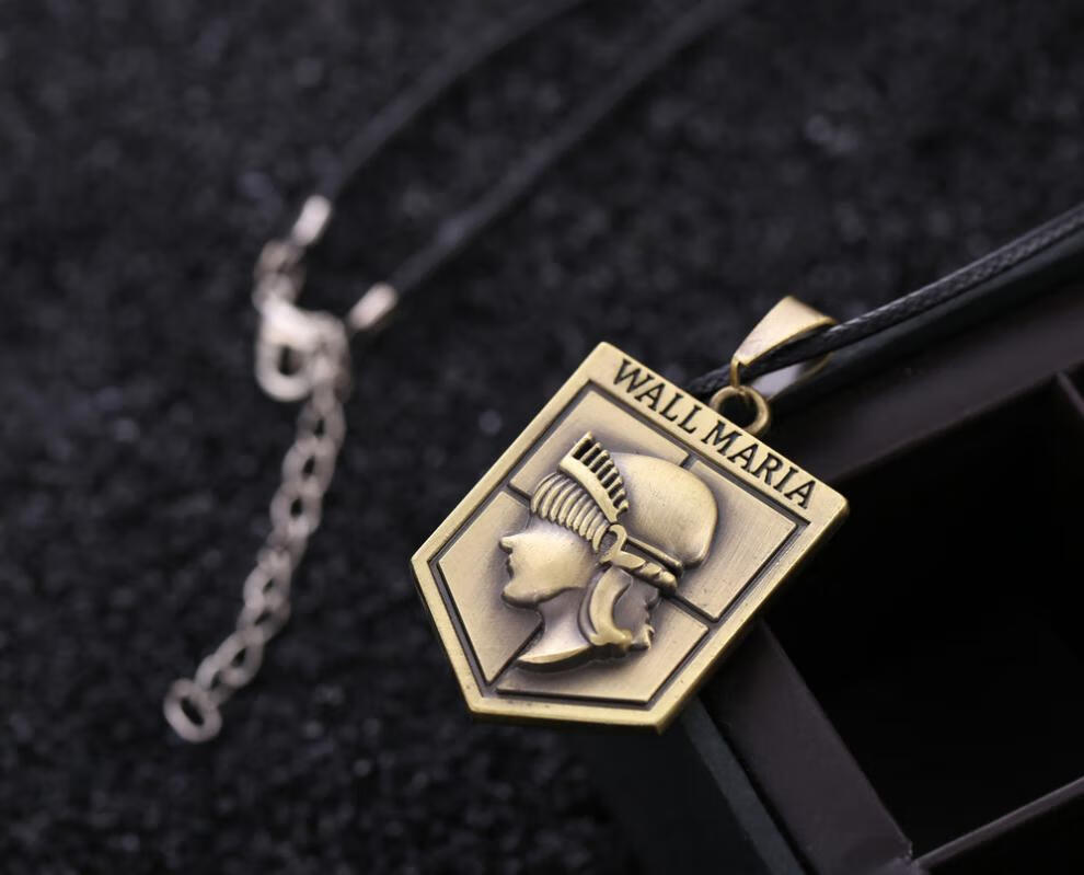 自由之翼项链进击的巨人玛利亚墙标志可转动项链四大兵团吊坠 rse项链