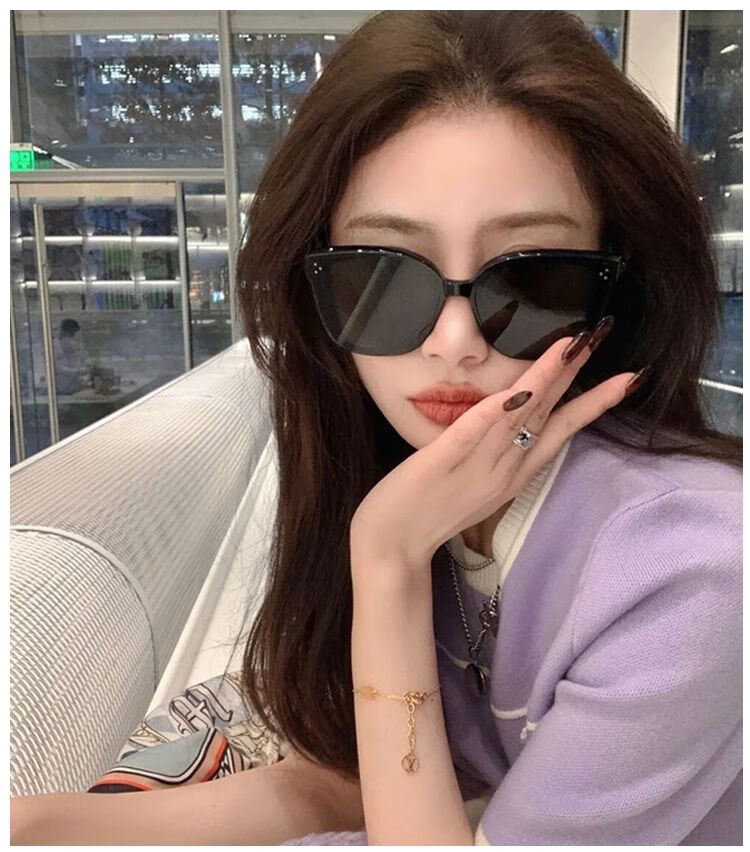 欧倩姗新品墨镜gm墨镜韩版网红同款2021男女情侣太阳镜开车帅气大脸