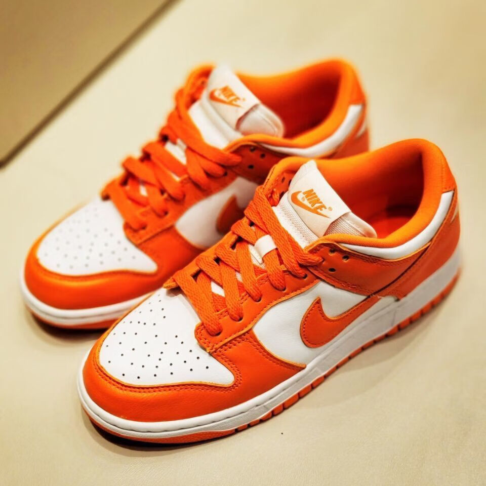 jordan aj飞人低帮sb dunk白橙学生休闲鞋情侣运动鞋时尚潮流韩版