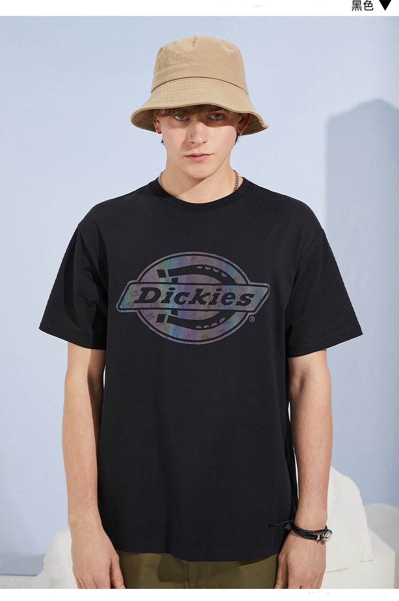 【商场同款】dickies短袖t恤 女22春夏新款纯棉情侣炫彩logo10220