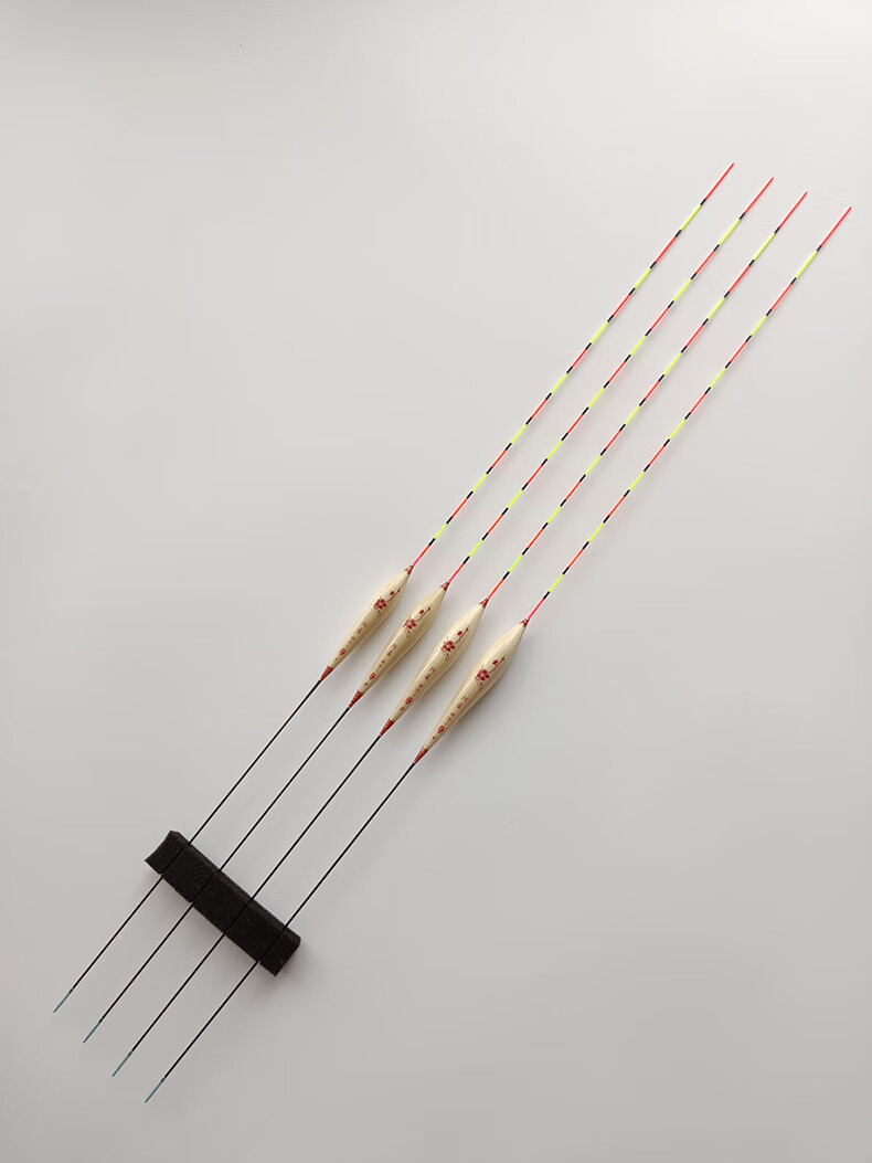 黄金眼手工芦苇浮漂高灵敏红绿尾鱼漂套装醒目加粗尾抗风鲫鱼鲤鱼标