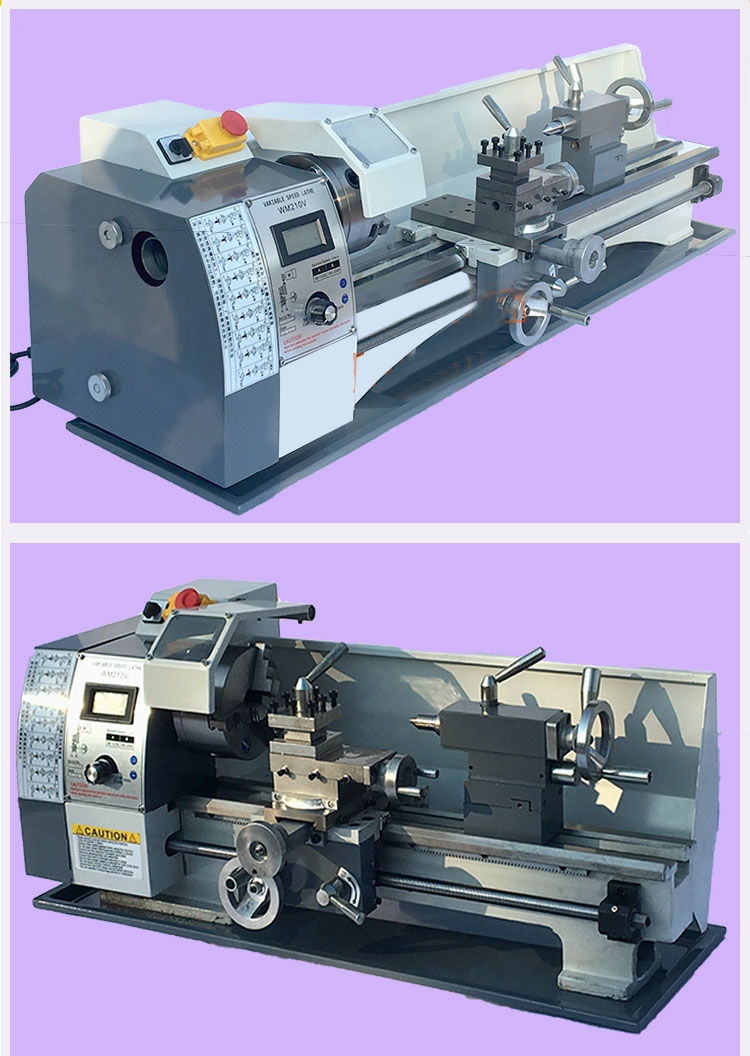 wm210v无刷微型车床小型家用金属不锈钢加工多功能精密小车床 2022