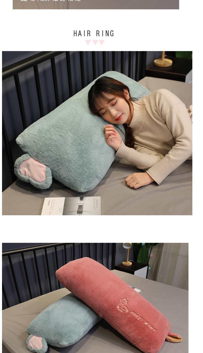 可拆洗学生宿舍单人枕抱枕长条枕床上抱睡觉枕头靠枕床头靠垫双人棕熊