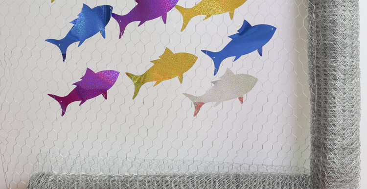 夏季美陈氛围布置创意镭射亮片鱼海洋主题装饰商场橱窗道具鱼吊饰