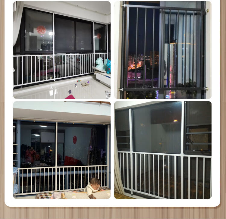 儿童阳台窗户防护栏安全防盗窗网飘窗护栏家用自装室内栏杆免打孔80
