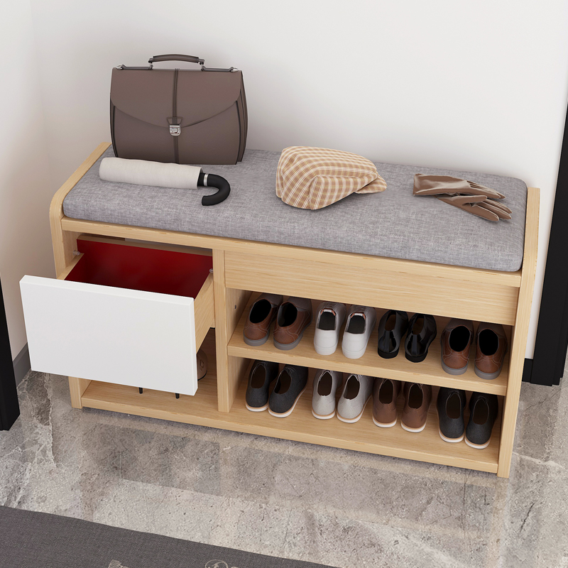 夏天换鞋凳家用门口玄关柜简约现代翻斗式进门鞋柜一体靠墙玄关收纳柜