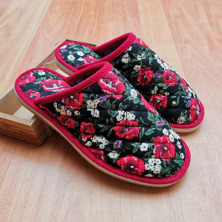 足里路家居手工布拖鞋防滑拖鞋女家用棉拖鞋男棉拖鞋春秋薄单拖家用