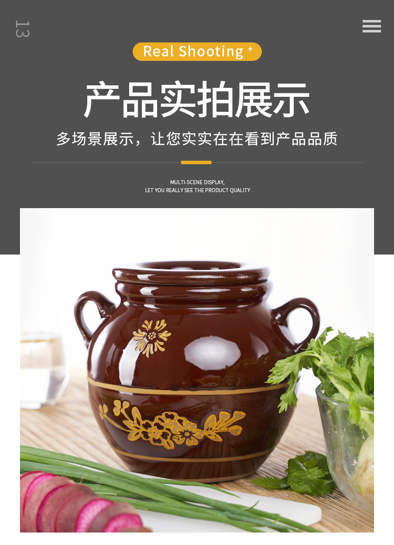 家用盛猪油瓷罐子装油的坛子容器大号腌咸泡菜缸带盖子大容量陶瓷器皿