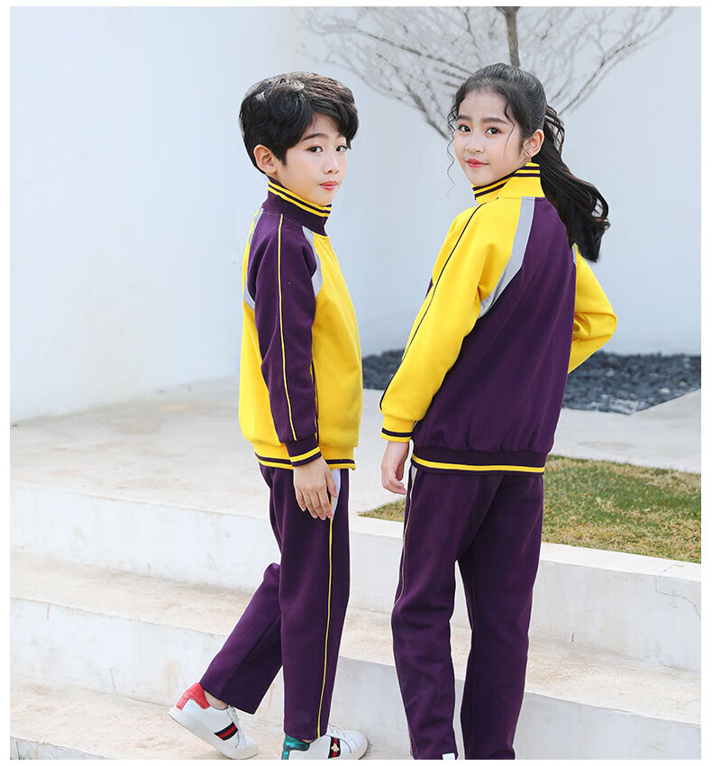 斗门区小学生校服秋装长袖男生女孩棉运动装夏装短袖套装长裤子120码