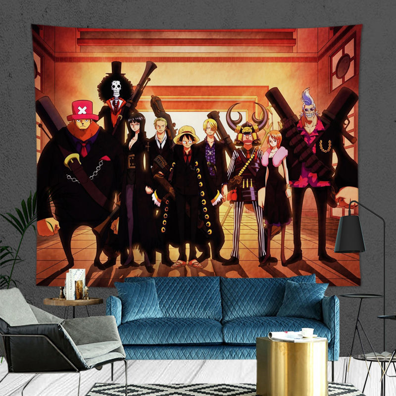 海贼王背景布ins挂布 背景墙 动漫学生宿舍床头装饰房间卧室墙布索隆