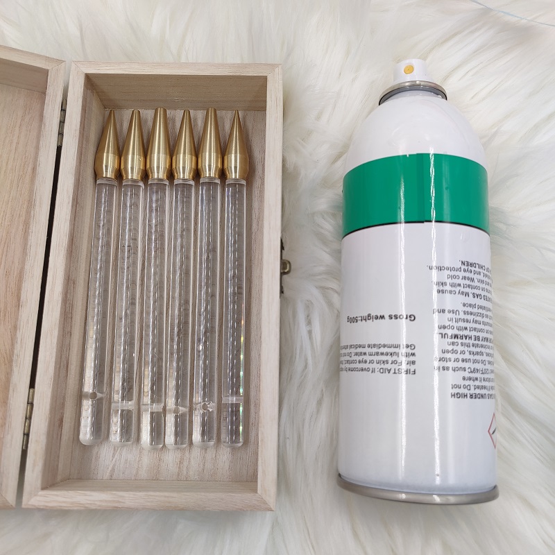 液氮冷冻去疣小瓶喷雾五代缺口圆口罐 冷媒罐 冷气罐 制冷剂 液氮(带