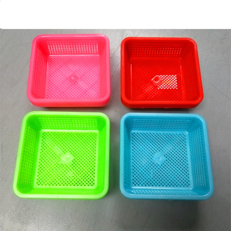 收纳用品 收纳架/篮 裳淇 裳淇 塑料筐正方形蔬菜水果沥水篮子收纳筐