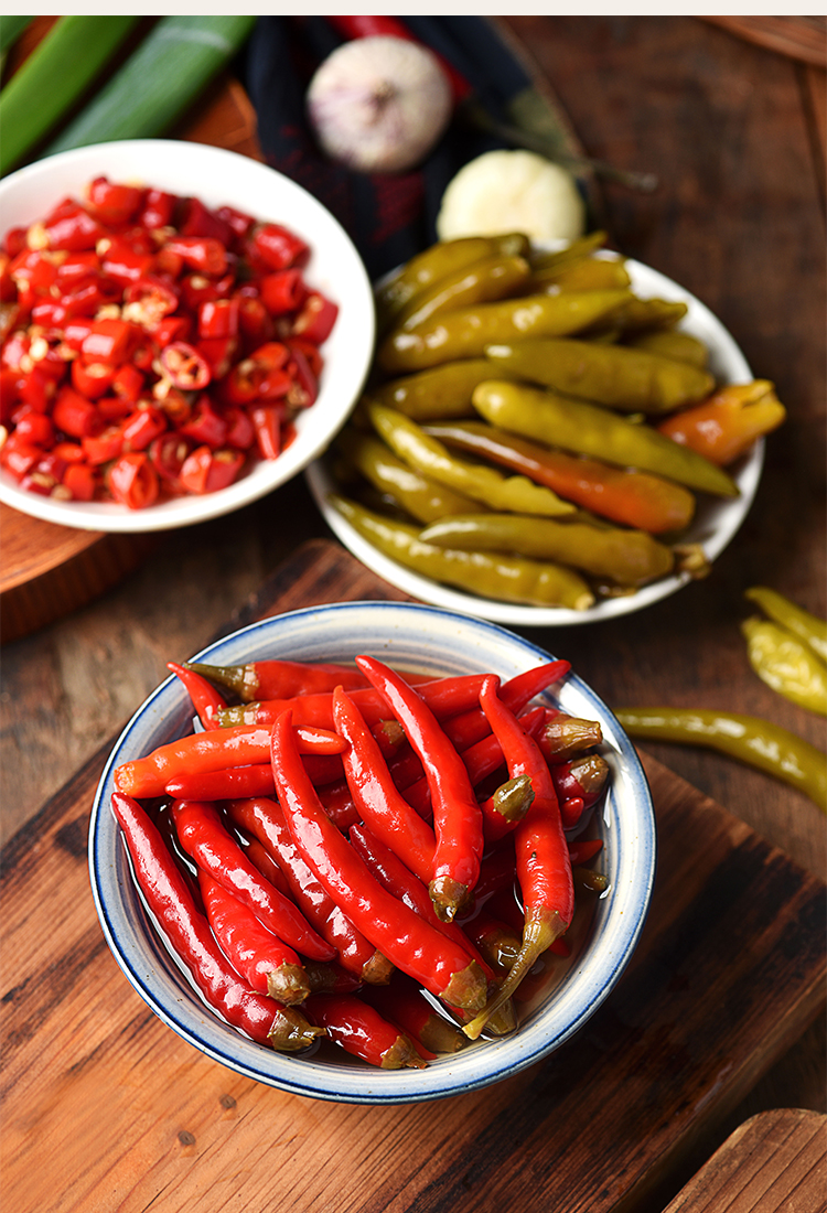 四川老坛泡椒泡小米辣椒正宗眉山泡菜泡红椒椒泡海椒辣椒调料650g泡红