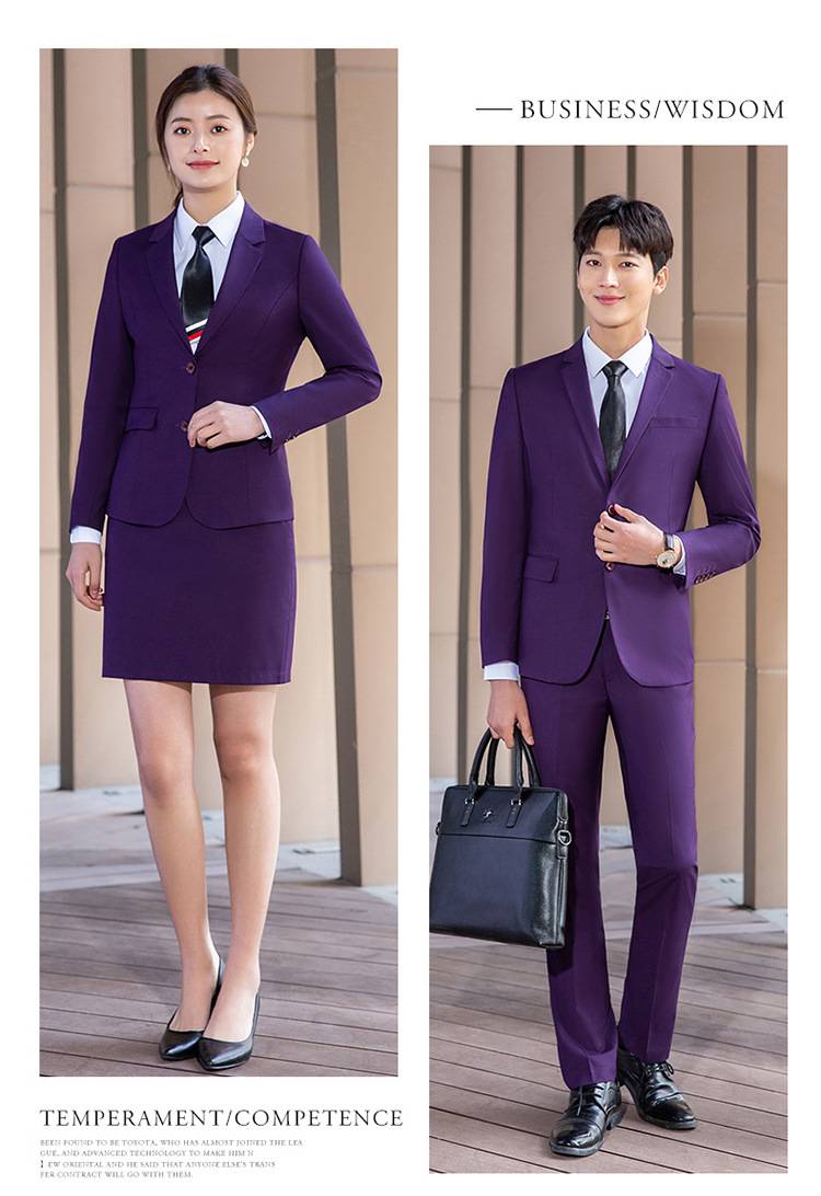 俞兆林宝蓝色男士商务职业装套装男女同款西装伴郎服银行经理西服商务