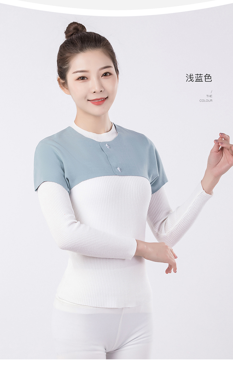 护肩保暖男女士护肩膀颈椎坎肩夏天薄款月子马甲背心产妇睡觉防寒黑色