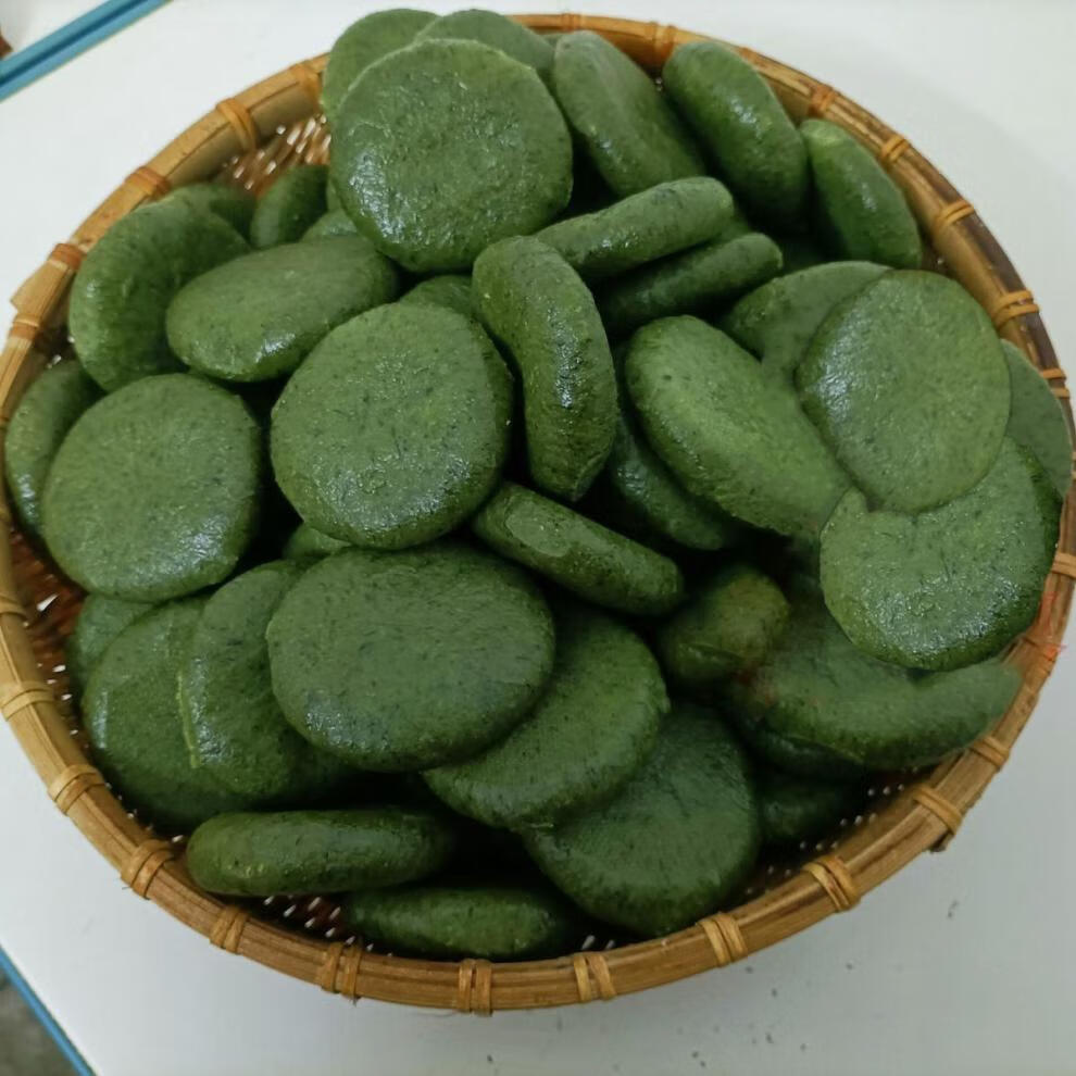 艾草糍粑糯米糍粑青团艾叶年糕贵州传统美食特产农家手工艾草糍粑含糖