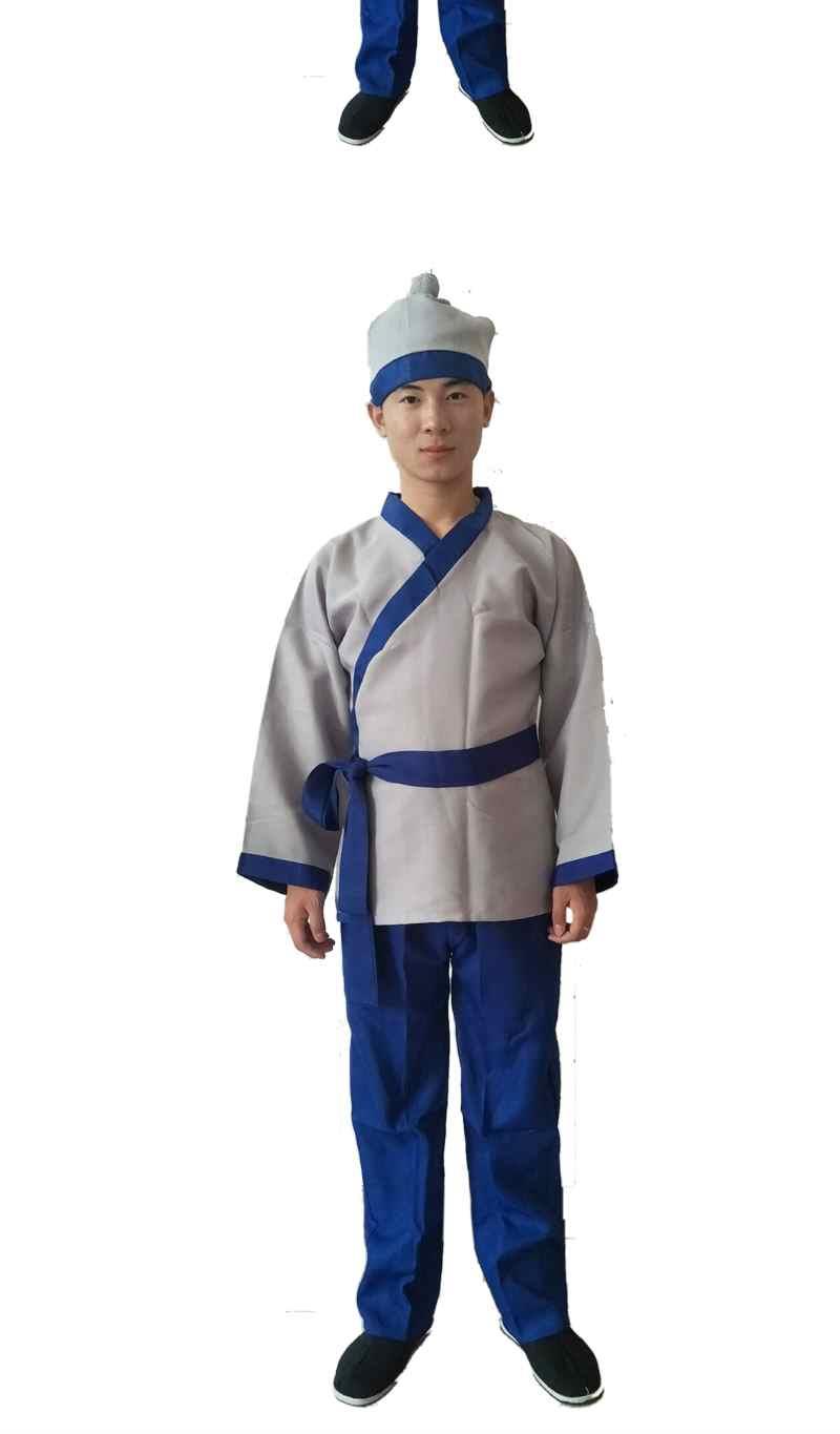 古装汉服古代家丁小二仆人书生演出茶馆酒店保洁工作服装男男女表演