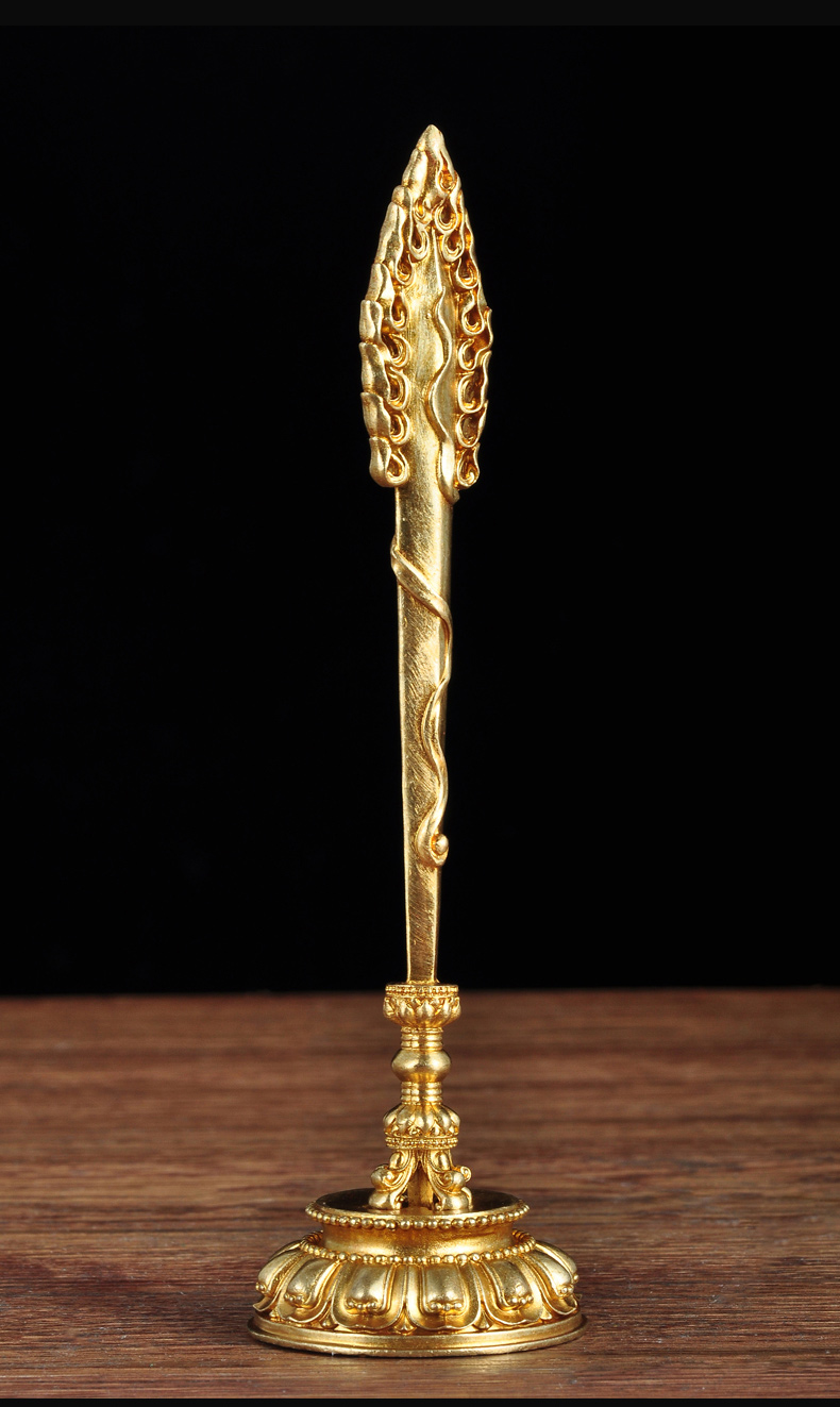 莲善堂纯铜文殊剑摆件尼泊尔藏传佛教密宗法器家用寺庙佛堂供奉佛具