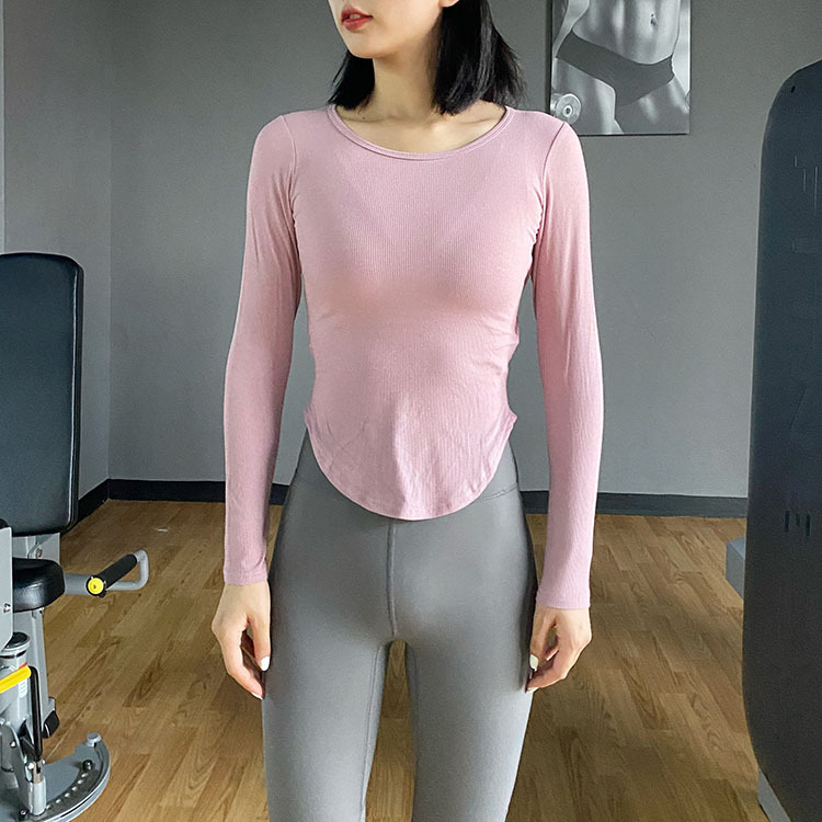 kmacmockr运动紧身衣女长袖性感紧身显瘦健身速干t恤秋网红跑步训练