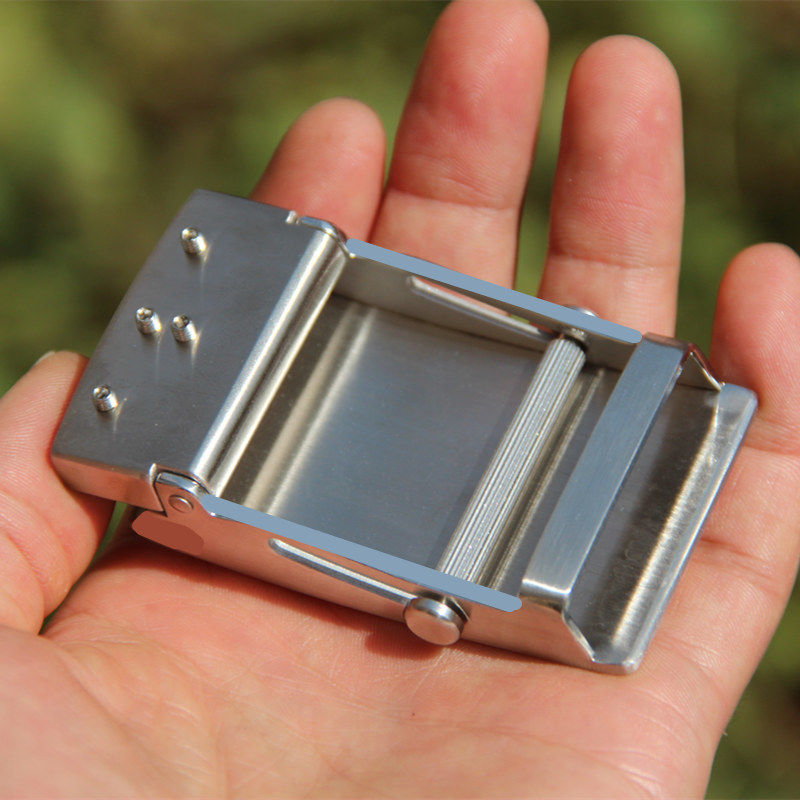 新年装304不锈钢滚轴皮带扣头38无孔无牙男士腰带扣40老式皮带35cm哈