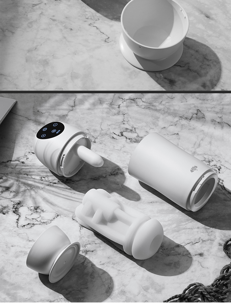 德の村sucke电动飞机杯男用具吸允震动全自动伸缩夹吸10频强震男士口