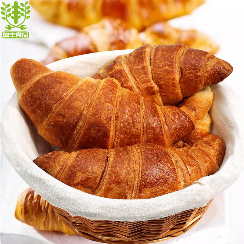 牛角包奥昆速冻牛角包半成品早餐面包小吃整箱西餐烘焙饮商用900g高贝