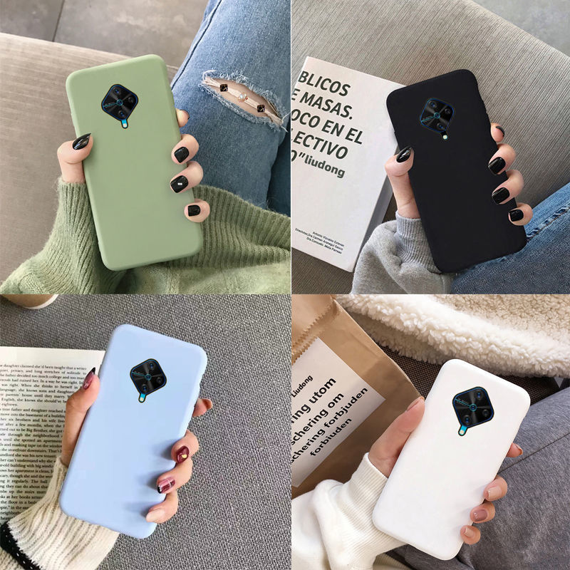 欣迪斯 vivo y9s手机壳磨砂软壳女款v1945a网红简约纯色外壳潮男全包