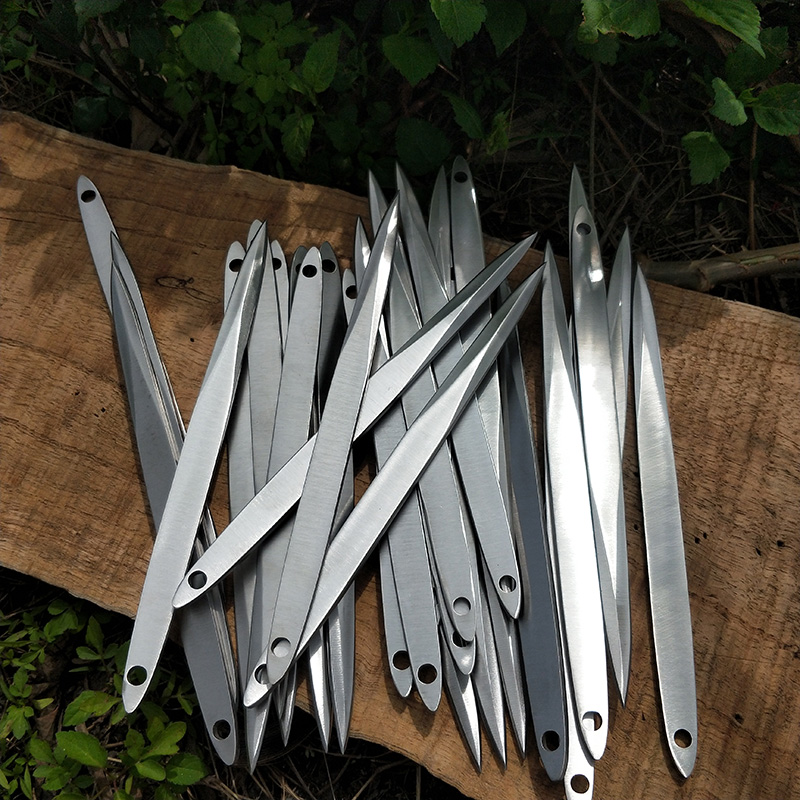 飞刀飞镖厚款柳叶针直旋飞钢针飞镖暗器郊外练习户外玩耍投掷运动娱乐