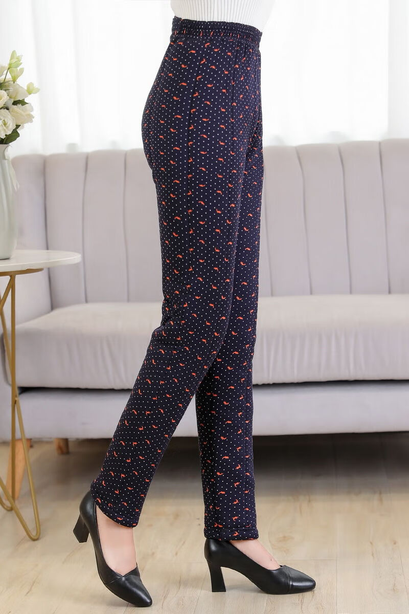 女士冬季加厚打底裤中老年女冬驼绒妈妈加绒加厚保暖裤外穿奶奶高腰大