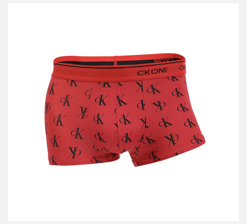 凯文克莱(calvin klein)内裤 ck字母印花男士两条装平角内裤 红色 s