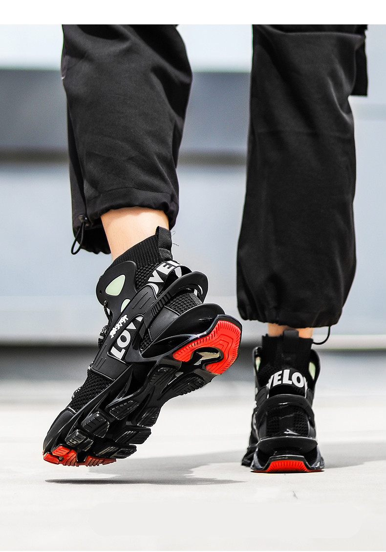 刀锋鞋休闲鞋男新款透气薄款潮流百搭休闲网面减震篮球鞋子男高品质