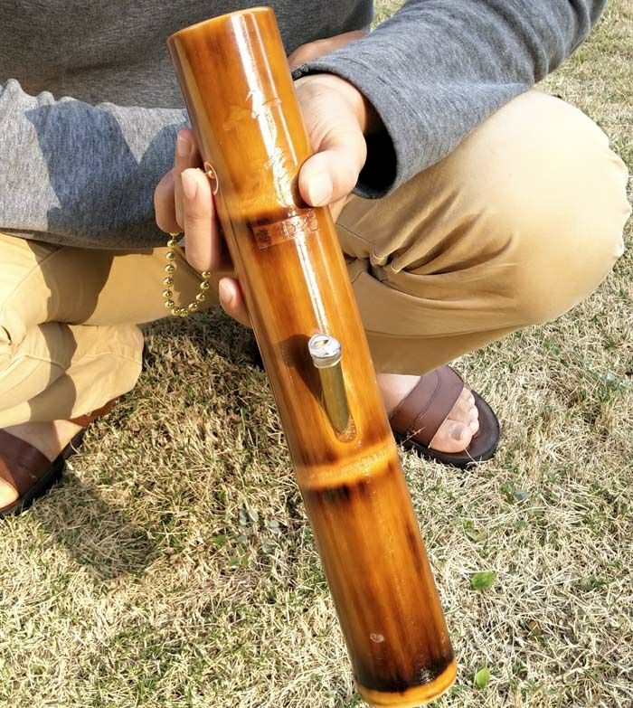 水烟筒竹子水烟筒大碌竹头便携水过滤烟具水烟斗云南湛江 普通长款