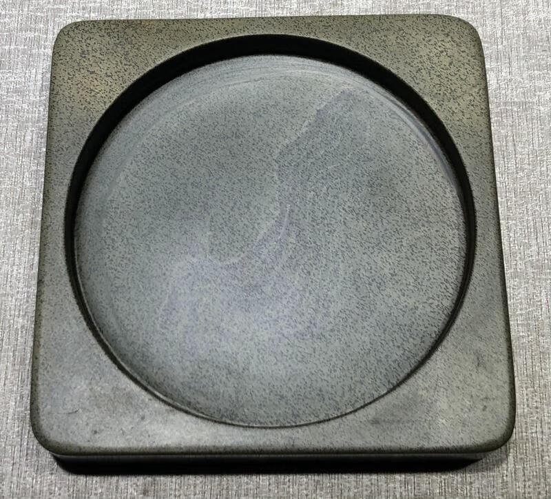 依山锦绣 中国龙尾砚天然原石材料黄鱼子纹方型圆型墨海婺源砚台 深