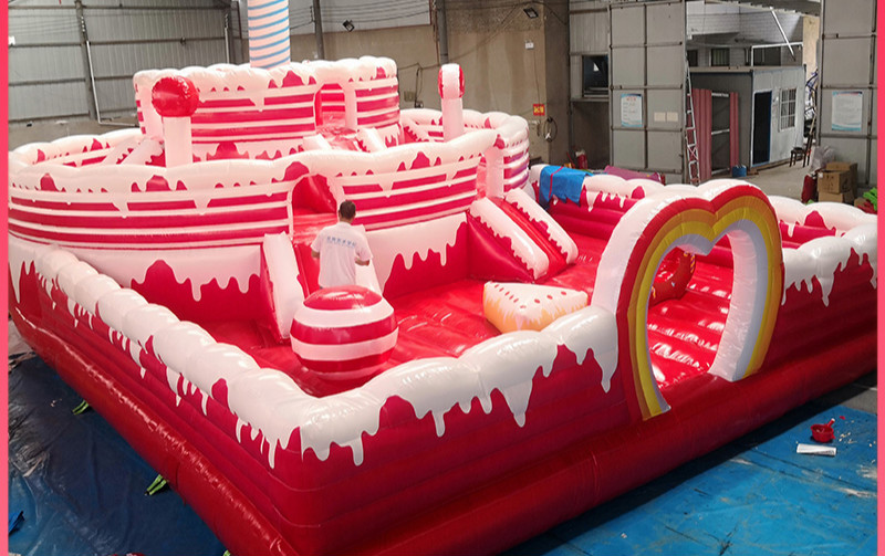 新款摆摊滑梯冲气包充气城堡户外大型游乐设备儿童蹦蹦床气模玩具 每