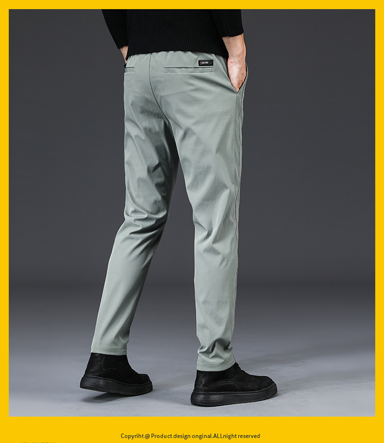 休闲裤男高质量男装秋休闲裤修身时尚男裤长裤加厚裤子修身弹力新款季