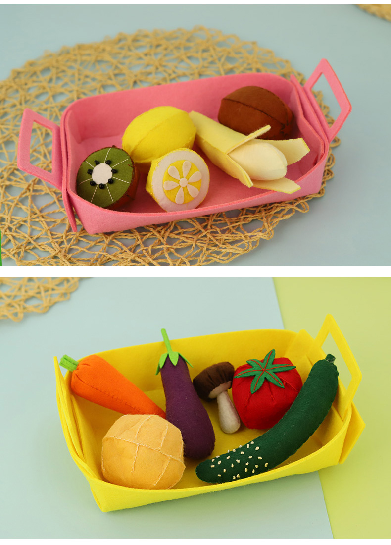不织布手工diy材料包动物幼儿园作业不织布烧烤布艺材料包水果蔬菜